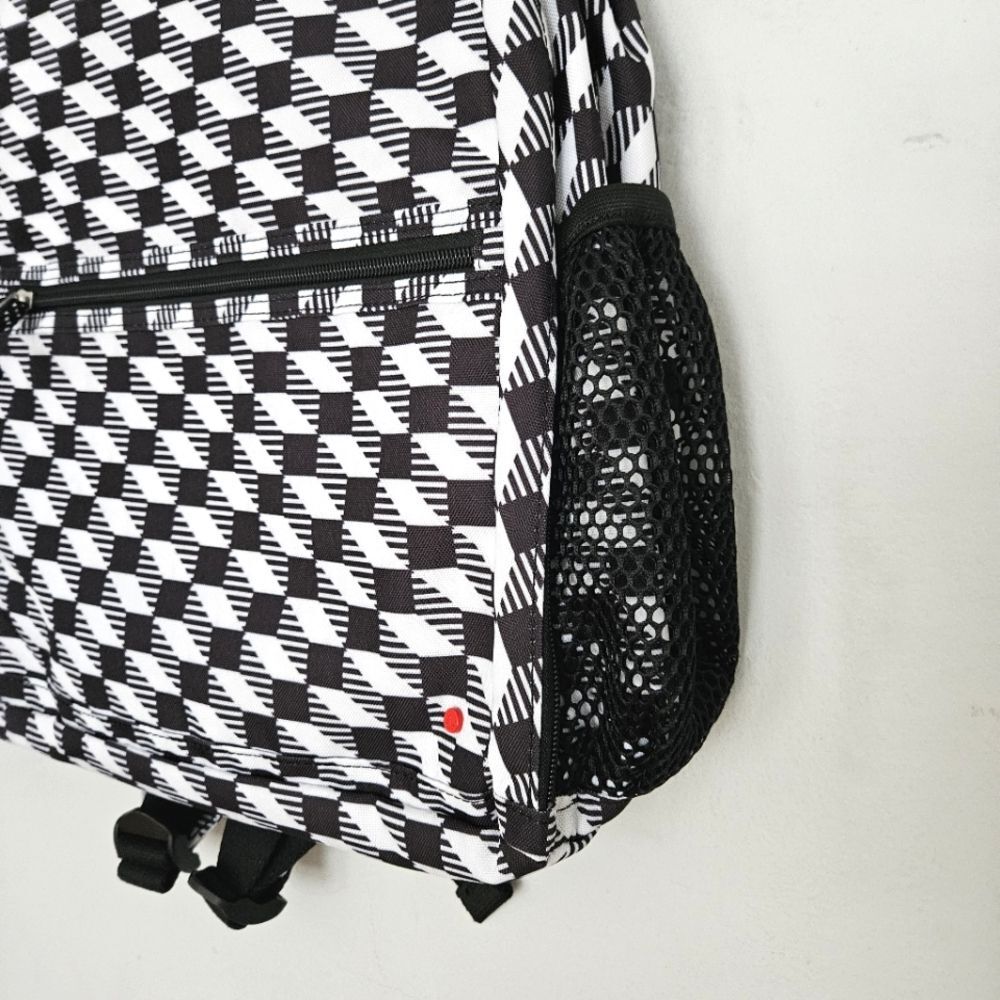 NWT STATE Bags Bedford Twill Backpack | Black & White Geo Print - Picture 3 of 6